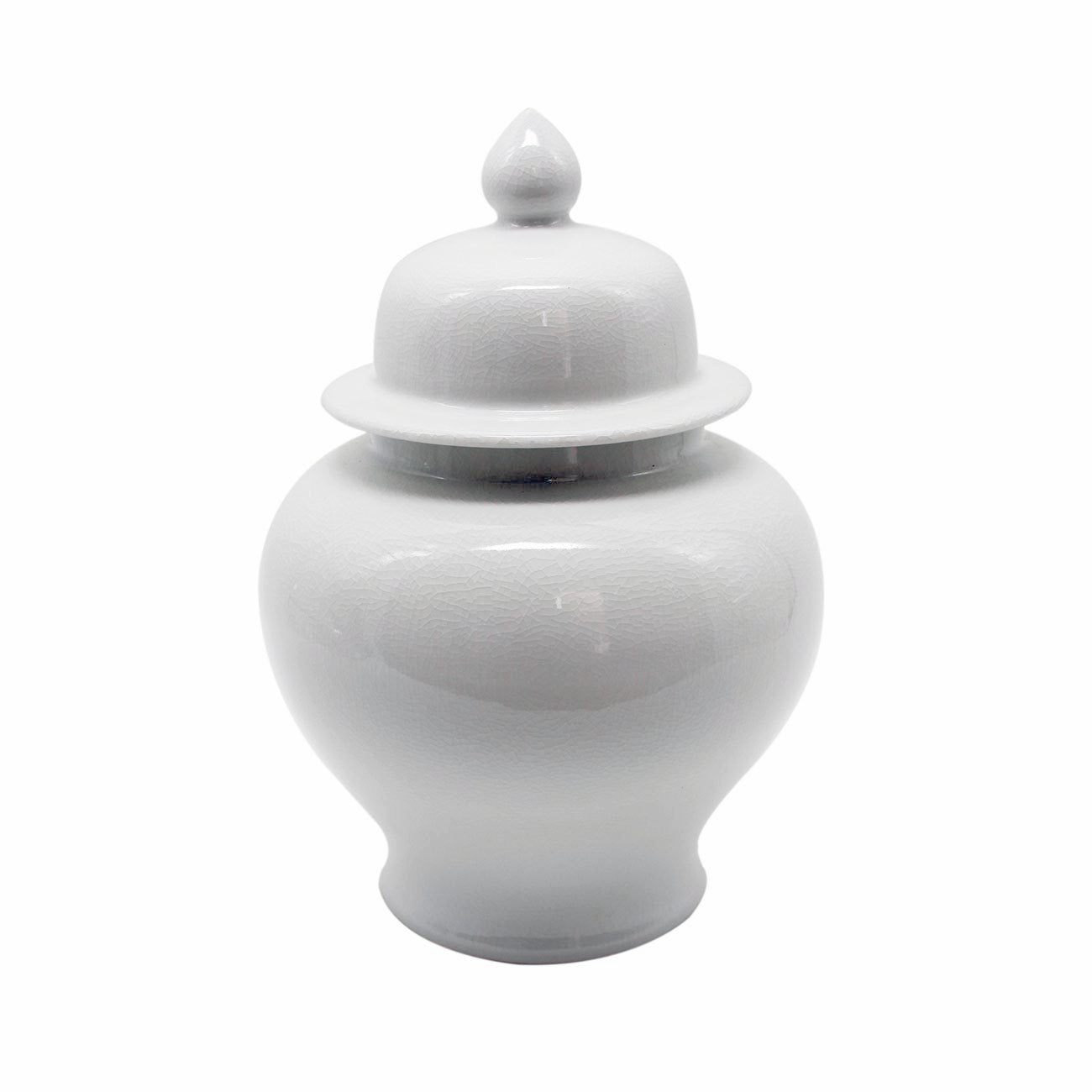 White Crackle Small Jar