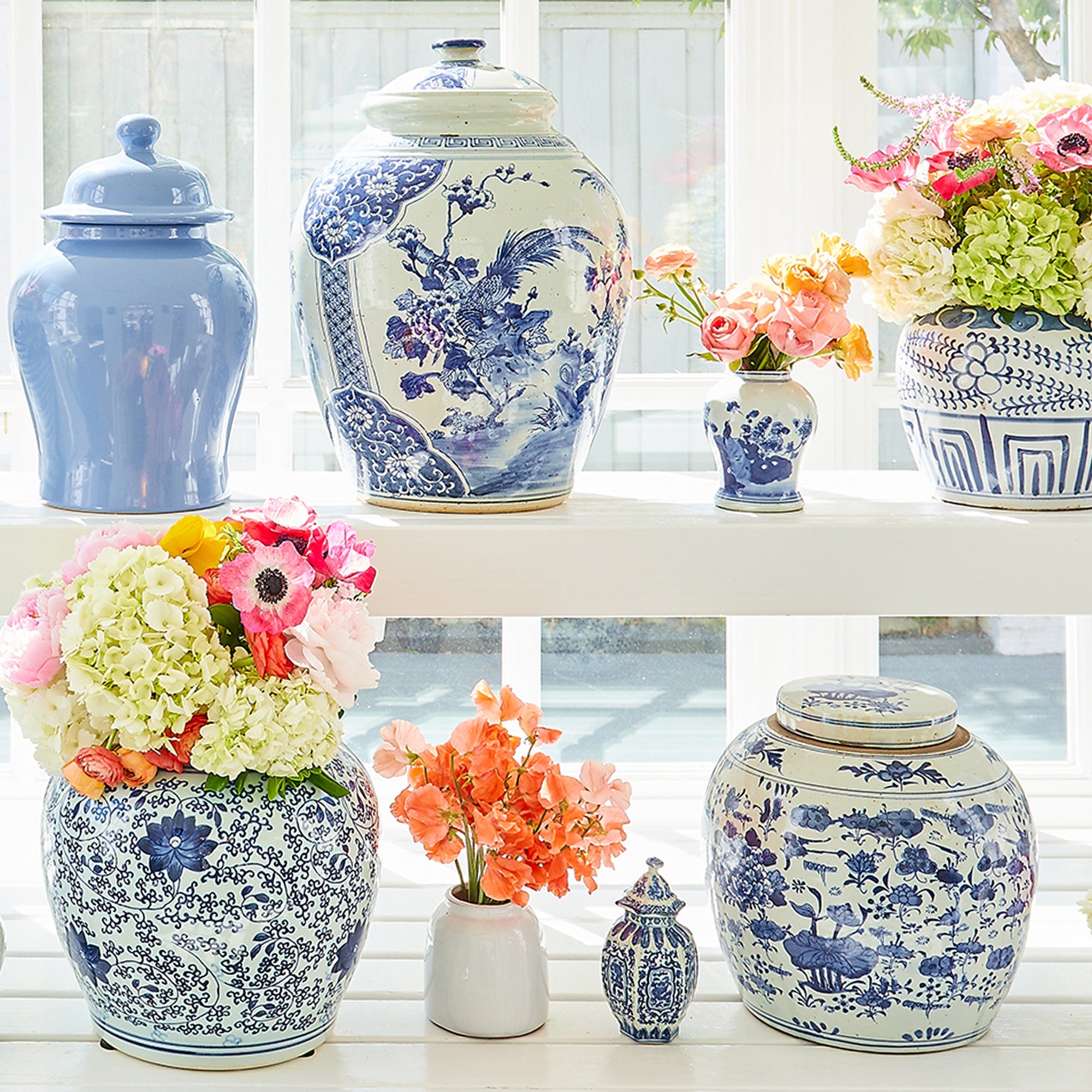 Large Brushed Porcelain Jar